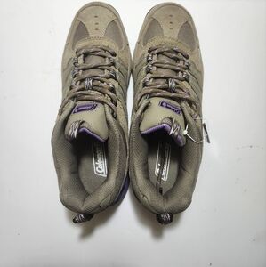 Coleman Alder Womens Tan and Purple Sneakers Low-Top Casual